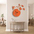 Fairy Wooden Wall Clock, Girls Favorite 3D Laser Cut Wall Clock In Modern Fairy With Stars & Butterflies. 