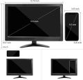 13.3 inch Small PC Monitor Mini Monitor HDMI Monitor 1366x768 LED Monitor with HDMI VGA AV BNC USB Intput, for Fire Stick Computer Xbox Ras pi, Kitchen Monitor, Built-in Speaker. 
