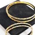 New Design Golden Metal Bangle Set for Women. 