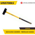 Heavy Duty 10LB Sledge Hammer With Heat Treated Polished Black Head and 300mm Fiber Glass Handle - UYUSTOOLS COF010. 