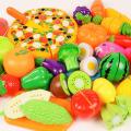 6/10/13/18pcs/20pcs/37pcs/set Housekeeping Toys education toys for baby color random surwish plastic fruit vegetables cut toys. 