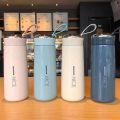 Beautiful Glass Bottle Water Bottle with Vacuum Flask and Loop (400 ML) Temperature Resistant for Hot and Cold Water, Milk, Lassi, Juice, Smoothie.... 