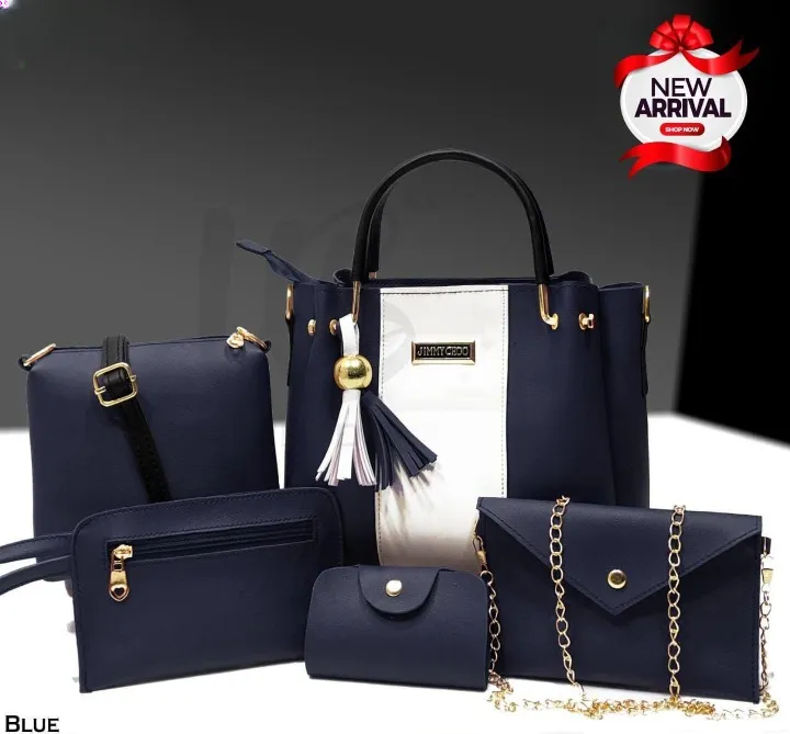 High Quality Cynthetic Leather 5 Piece Set With Cloud Bag Long Wallet  Zipper Wallet And Mini Wallet |Handbags For Women|Fasion Bags For Girls|Bags  For Girls | Daraz.pk