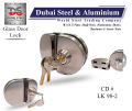 Glass Door Lock D Lock Stainless Steel Office Safety. 