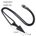 Wholesale Hiphop Jewelry Punk black Arrow Pendant Necklaces For Men. 