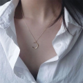 Stainless Steel Moon Necklace Fashion Moon Chain Pendant Simplicity Necklaces for Women Jewelry Accessories Party Charm Gifts. 