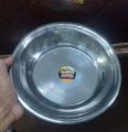 3 Pcs Round Deep Plates Steel Tasra 9 inches 90ml. 