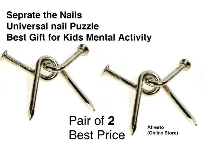 Twisted Nails Puzzle Magic Trick - Bent Nail Puzzle - Brain Puzzles for Kids - Brain Teasers Puzzles