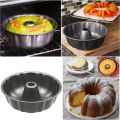 9 inch Heavy Duty Stainless Carbon Steel Non-stick Flucent Tube Donut Shape Cake Baking Mold Pan. 