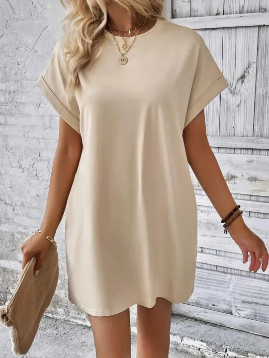 LOOSE%20FIT%20SOLID%20COLOR%20ROUND%20NECK%20BATWING%20SLEEVE%20DRESS%20-%20Image%203