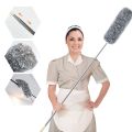 Microfiber Feather Duster Extendable Cobweb Duster with 100 inches Extra Long Pole, Bendable Head & Scratch-Resistant Hat for Cleaning Ceiling Fan, Cleaning Duster, Multipurpose Cleaning Brush. 