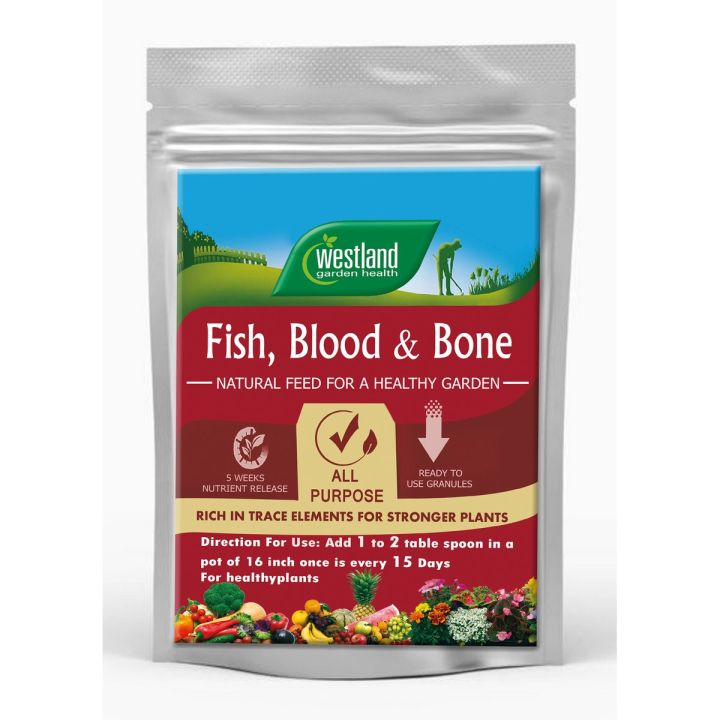 WESTLAND Fish Blood Bone Meal 1 KG Pack With - Organic Soil Fertilizer For Plants - Promotes Healthy & Strong Root System Development (100% Organic)