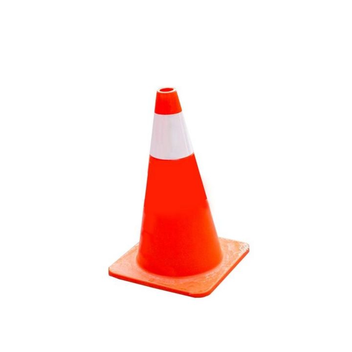 Road Safety Plastic Parking Cone Stopper 18 Inch