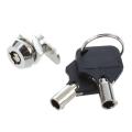 Cabinet Door Quarter Turn Security Tubular Cam Lock w Keys. 