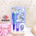 Stationery Gift Set For Kids With Cute Baby Doll Pocket Diary, Multicolor Ball point,Mini Highlighter, Stickers- Arts & Craft School set Stationery Gift Set For Girls-1806. 