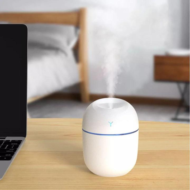 Portable Mini Air Humidifier USB Desktop Humidifier for Car Bedroom Air Diffuser Fogger Mist Maker Sprayer with LED Night Lamp,Humidifier, aroma diffuser, night light fancy light home decorators.