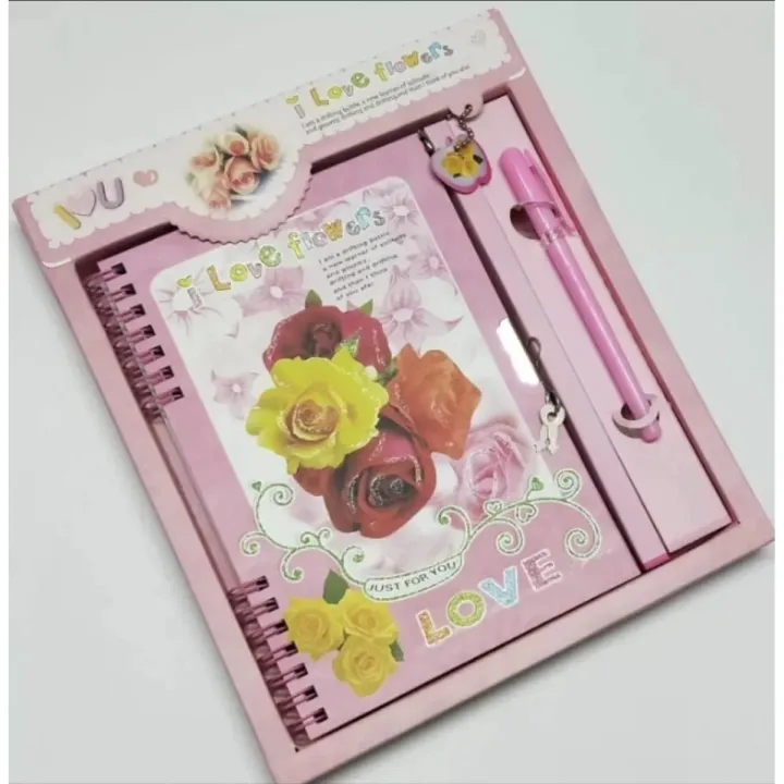 A-S%20%20Spiral%20Binding%20Fancy%20Lock%20Diary%20Medium%20size%20with%20box%20Pages%2062%20-%20Image%202
