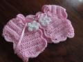 ZEBY Handmade Crochet Dress Set for Baby Girl, Pink Baby Girl Outfit, 0 to 24 months newborn dress. 