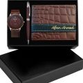 Customize Leather Wallet watch and Pen Set. 
