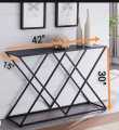 Modern High Quality TOP Luxury Console Table New Arrival with Metal Frame in Black. 
