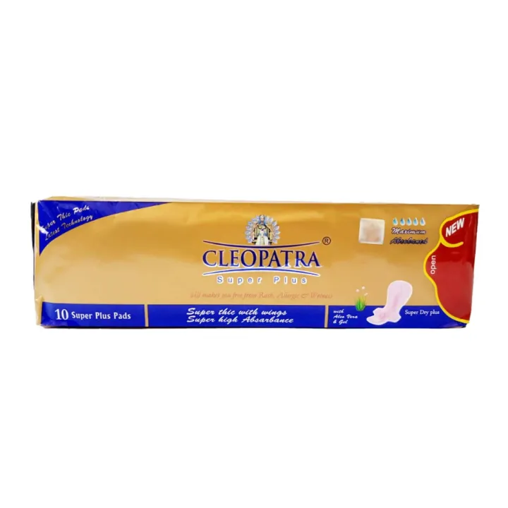 Cleopatra Original Sanitary Pads for Girls – 2-Pack, 10 Super Plus Pads ...