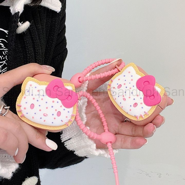 Cute pink Hello Kitty AirPods Case AirPods 1/2/3/Pro TPU Silicone AirPods Pro Case Drop-proof AirPods 3 Headphones Case AirPods Pro2 Case
