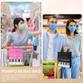 3 Pcs Piano Keys Handbag Small Piano Music Bag Reusable Tote Bag Shoulder Shopping Bag Book Bag Tote 31.5 X 11 X 28.5cm. 