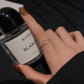 Fresh small leaf open ring, female flower ring, index finger, Korean fashion personality ring, joint ring, tail ring. 
