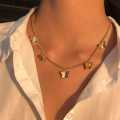 Butterfly Chain Necklace - Trending Golden Design Butterfly Pendant Necklace Choker for Women & Girls. 