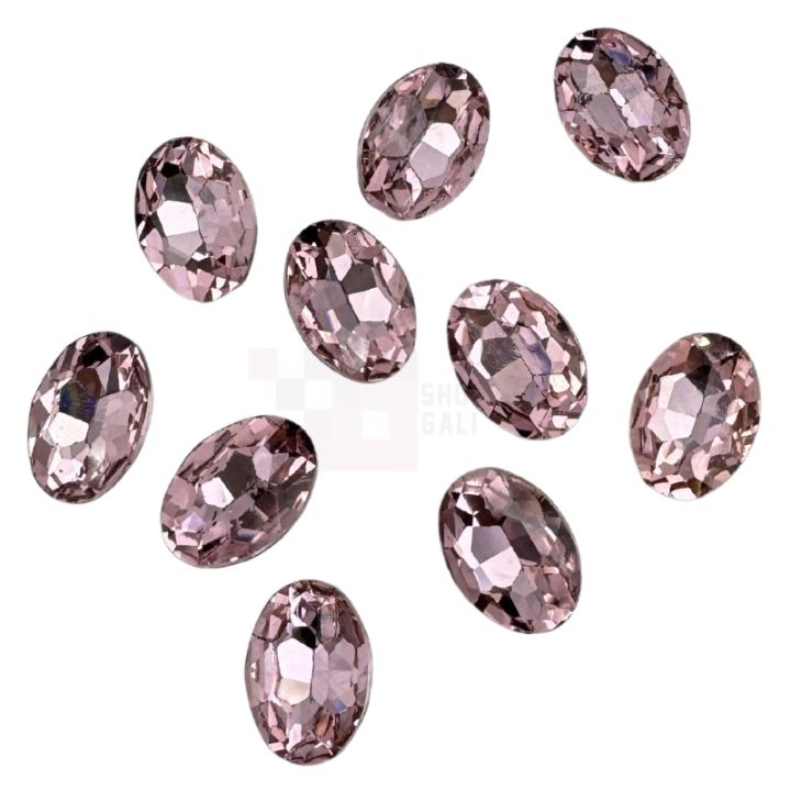 Pink Color Stones - 1.8 cm in size - Pink Color - Oval Shape - Pack Of 42 Stones