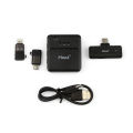 Morui 3 In 1 Mic (GM-X8) - Wireless Noise Cancellation Mice For live show , interview and vlogging - Long-range Ecosphere wireless Mic - Microphone For YouTube - Collar Mic - (Compatible With IPhone, Type C & V8). 