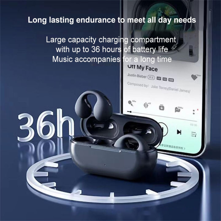 Original Ambie Earbud – Earcuffs Ear Bone Conduction Sony Wireless Bluetooth Earphones | IPX5 Waterproof Sports & Gaming Earbuds with Noise Cancellation | Blendzii Outleex®