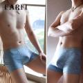 Comfortable Boxer Briefs Line Print Mid Waist Elastic U Convex Soft Breathable Moisture-wicking Anti-septic Men's Boxers Men Boxer Underwear. 