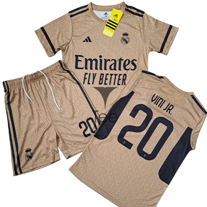 Vini Jr Real Madrid Away Kids Kit 2023-24