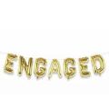 Engaged Engagement foil balloons set - golden 16 inch Golden. 