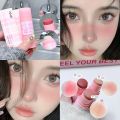 Creamy Peach Blusher Stick Waterproof Low Saturation Cute Strawberry Milk Blush Natural Matte Rubor Korean Dupes Women Makeup. 