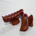 PACK OF 2 PIECES HAIR CATCHER 3.9 INCH JAW CLIP FOR GIRLS EXTRA LARGE HAIR CLAMP MATTE PLASTIC CHUTKI. 