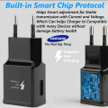 Original Samsung 18W Fast Charger With Cable | 18W Fast Charging Adapter with USB A to Type C Cable | Samsung 18W Adaptive Fast Charger | Samsung Power adapter For Galaxy a9 a8 a6 a5 Note 4 5 J3 J4 J5 J7 S6 S7 S4 EDGE. 