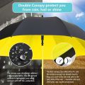 AL-Majeed Traders 55 Inch Extra Large Umbrella Double Canopy UV Protection Automatic Open Double Canopy Vented Sun Rain Windproof Waterproof Oversize Wedding Umbrellas for Women Men (WITHOUT COVER). 