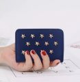 Mini Wallet for Girls - Coin Pouch and Card Holder - Small Purse with Golden Star Design. 