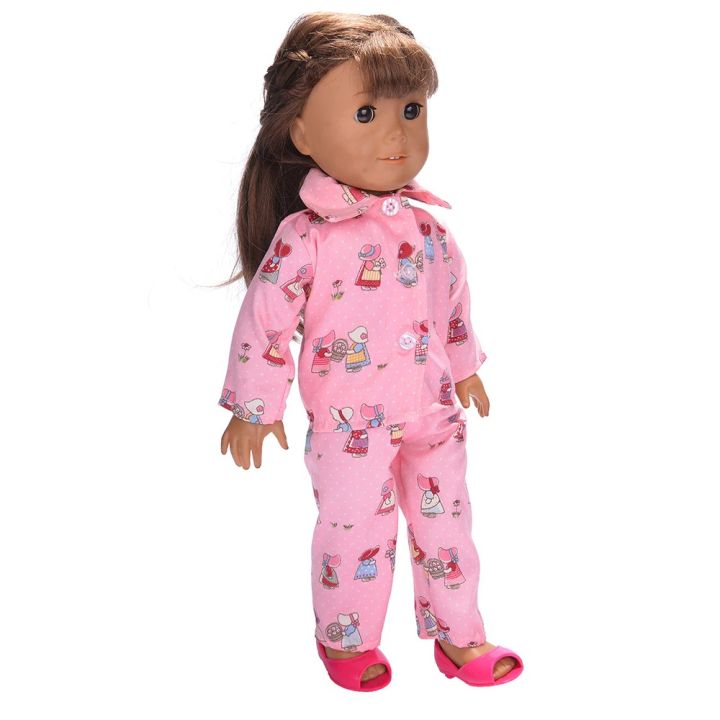 Dolls%20Accessories%20Suit%20Outfit%20New%20Pink%20Pajamas%20New%20Born%20Baby%20Doll%20Clothes%20for%2018"43cm%20American%20Girl%20Reborn%20Doll%20Clothes%20-%20Image%203