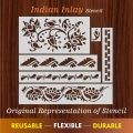 Pack of 6 indian inlay Stencils For Furniture wall Painting Art DIY Home Decor, Album Crafts and Canvas ID 460. 