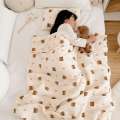 Class A children's pure six layer gauze bath all cotton towel, summer cool newborn baby hug blanket, pillow towel. 