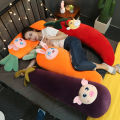 Cute vegetable plush toy pepper carrot doll rag doll boy sleeping clip leg pillow girlfriend. 