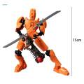 Multi Jointed Movable Robot Desktop Decoration Hand Painted Figure Action Figure for. 