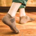 All-match Thin Shallow Solid Color Cotton Comfortable Hosiery Boat Socks Low-top Socks Men's Socks. 