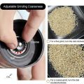 Salt and Pepper mill (Black Lid )grinder Shaker Spice Salt Container Condiment Jar Holder grinding bottles. 