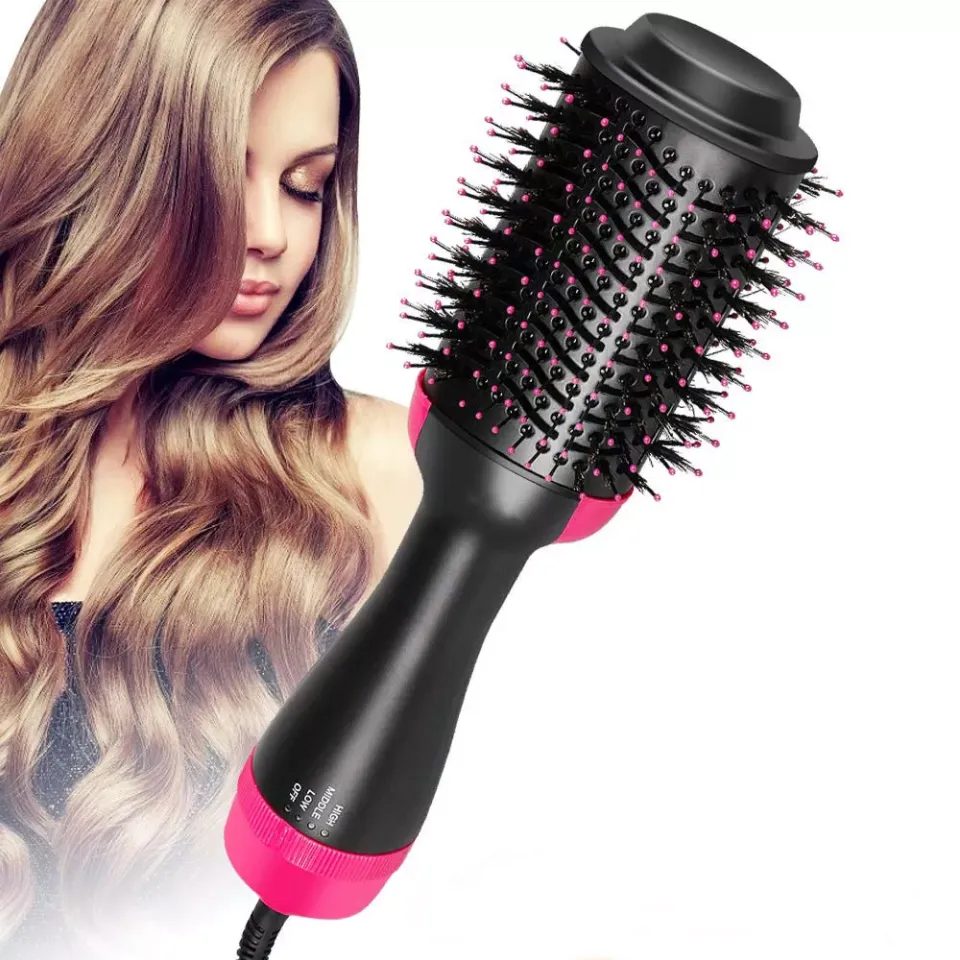 Hair Dryer Brush Hot Air Hair Brush Styler for Straightening Curling Blower Brush Volumizer Warm air Comb One Step Dryer