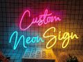 Customizable Neon Name Light Signboard - 4 Character Font, Studio, Home, Restaurant Lighting Enhancer. 