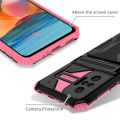 PlusCase for Xiaomi Redmi Note 10 Pro Case Card Slot Holder Lens Protect Casing Kickstand Shockproof Phone Back Cover. 